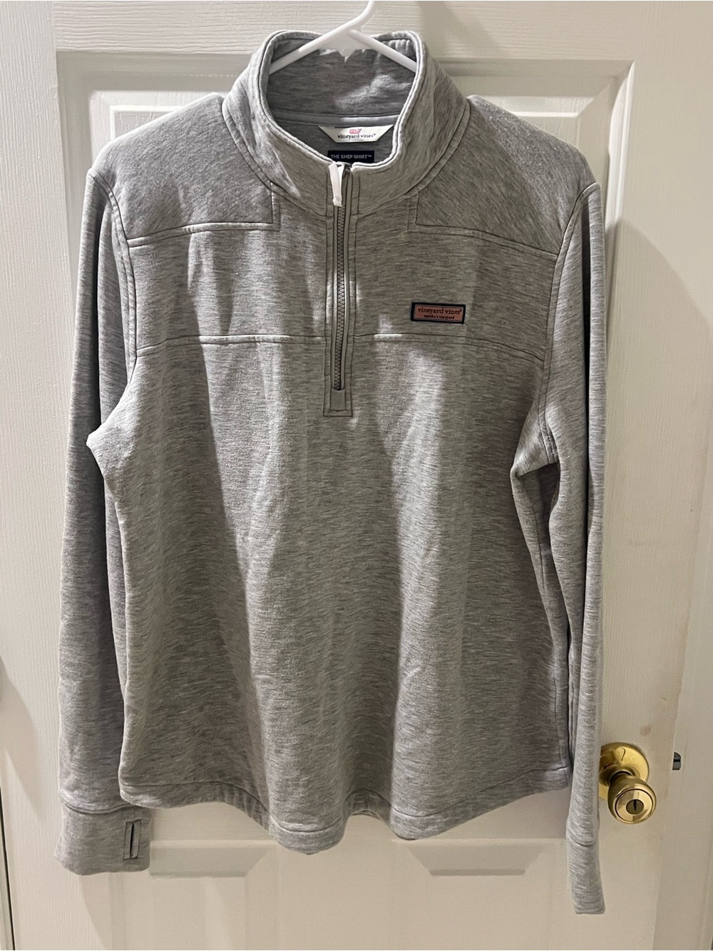 Vineyard Vines women’s Gray Quarter-Zip Pullover Sweater